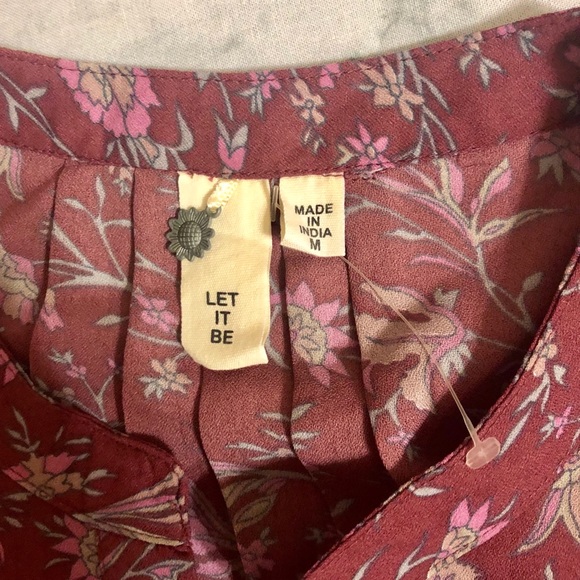 🌵LET IT BE sleeveless dark mauve wild flower 🌵 - Picture 5 of 5